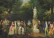 Kazimierz Wojniakowski Meeting in the park oil painting artist